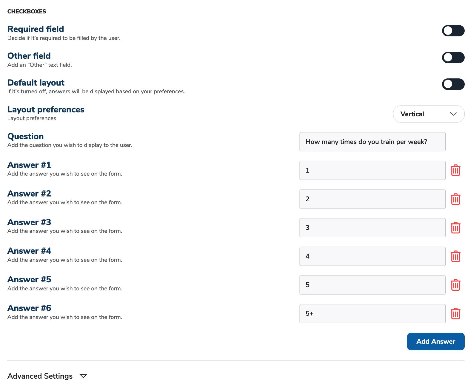 Forms Checkboxes Block